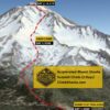 A graphic of the route of you will take to summit Mt Shasta with a guide via Avalanche Gulch!