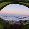 Sunset from a tent on a Mt Shasta summit climb!