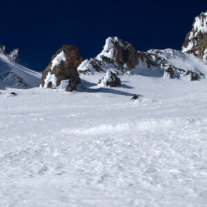 Skiing the Trinity Chutes after Climbing Mt Shasta