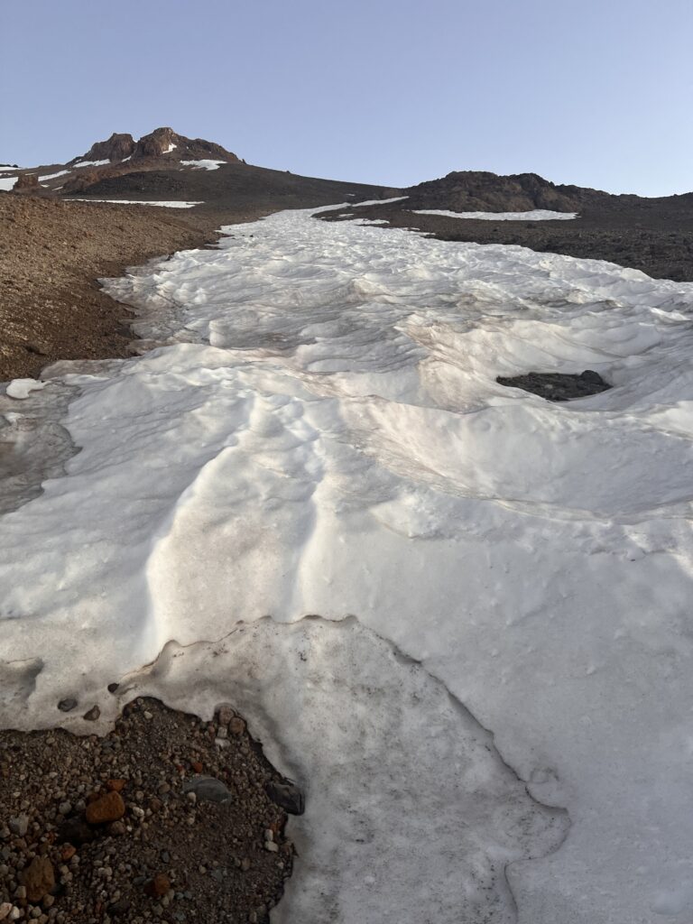 At about 11,500 feet on Mt Shasta's Clear Creek route.